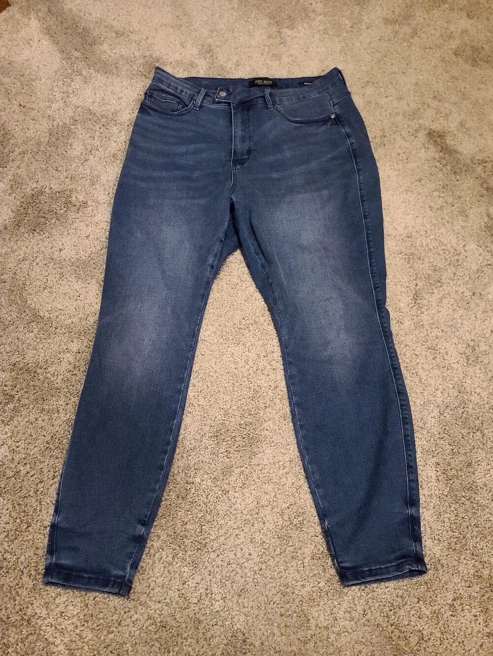 Women’s 16W, Judy Blue Skinny Fit Darn Denim Jeans